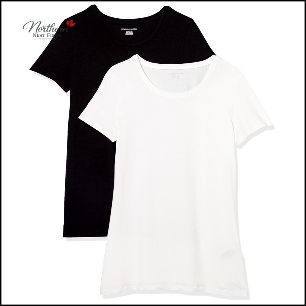 Classic Fit Short Sleeve Crewneck T-Shirt 2-Pack Jersey Cotton Blend